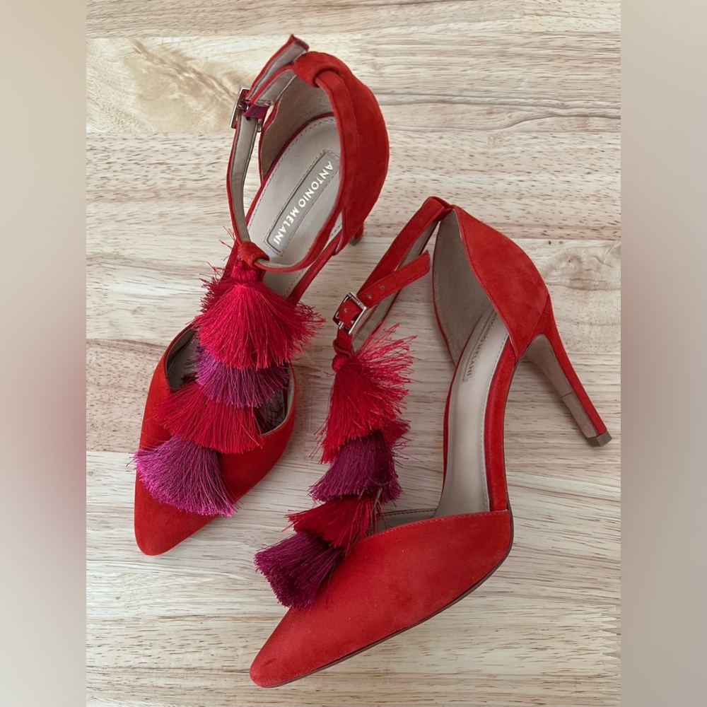 🌹💕Stunning Antonio Melani Tassel Heels Sz.7.5 💕🌹 💃🏼💃🏿